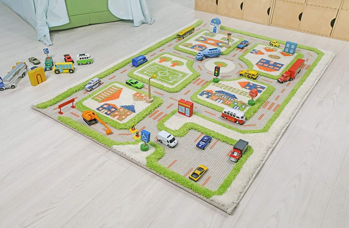 Коврик для детей от 3 лет автопарк