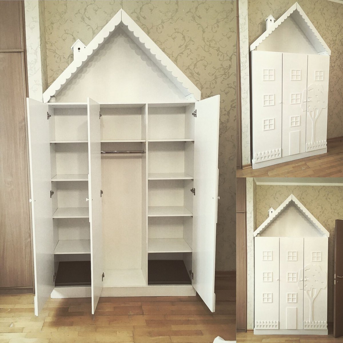 Шкаф для одежды в виде домика
