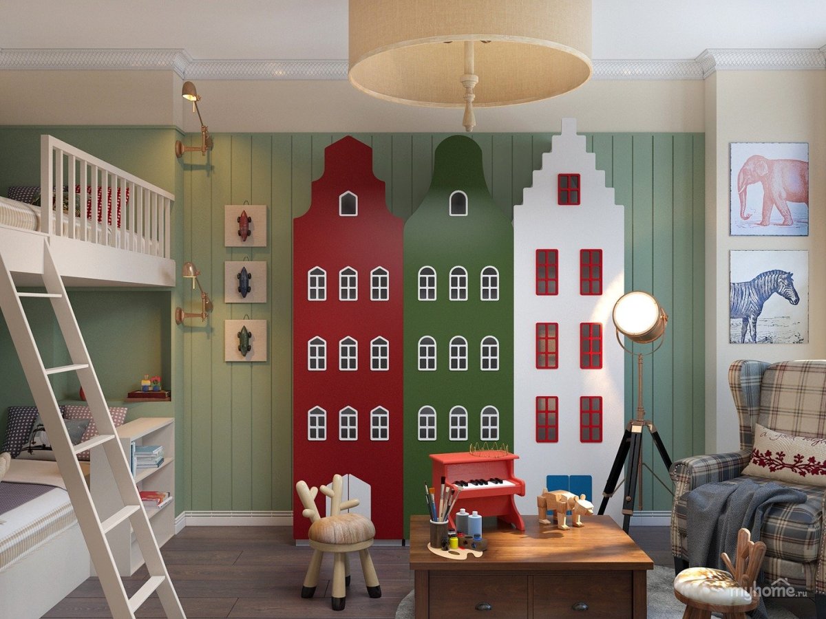 Голландские домики в интерьере детской