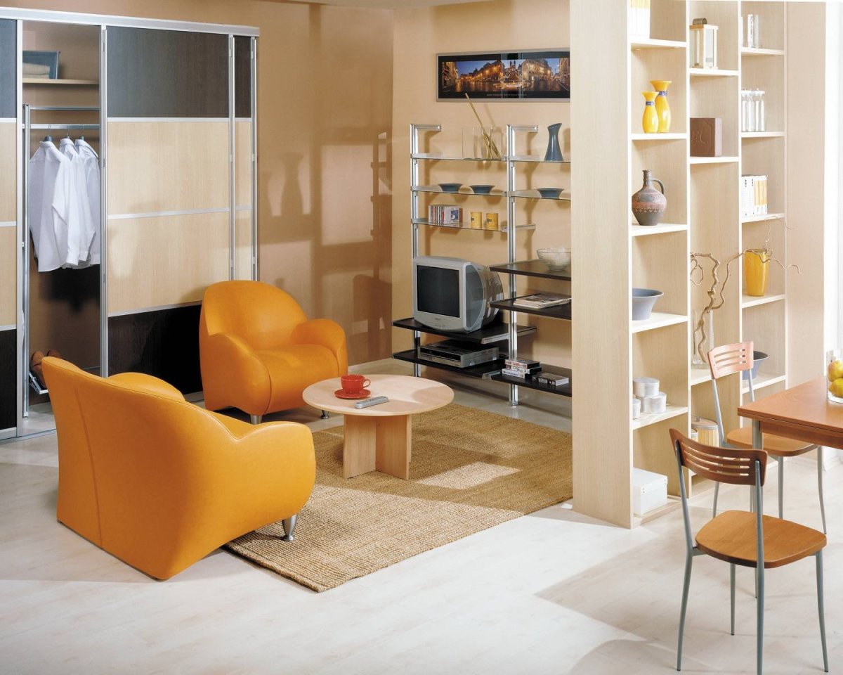 Зонирование мебелью