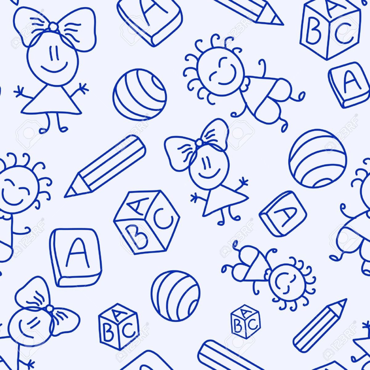 Бесшовный паттерн дети