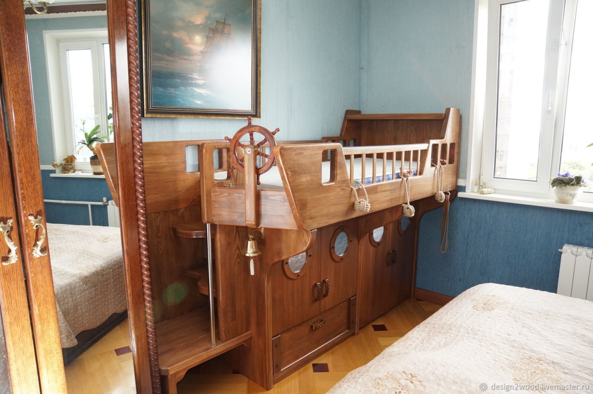 Детская кровать корабль