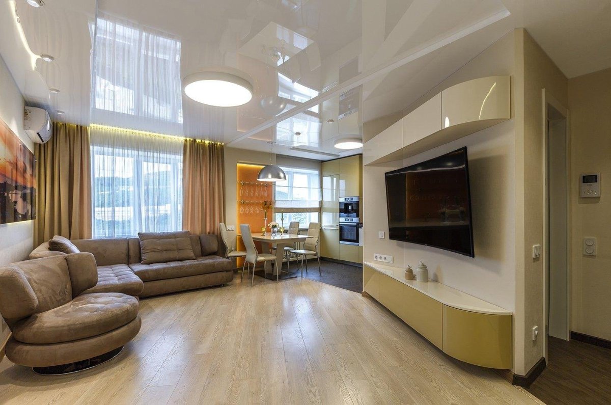 Гостиная трапециевидной формы