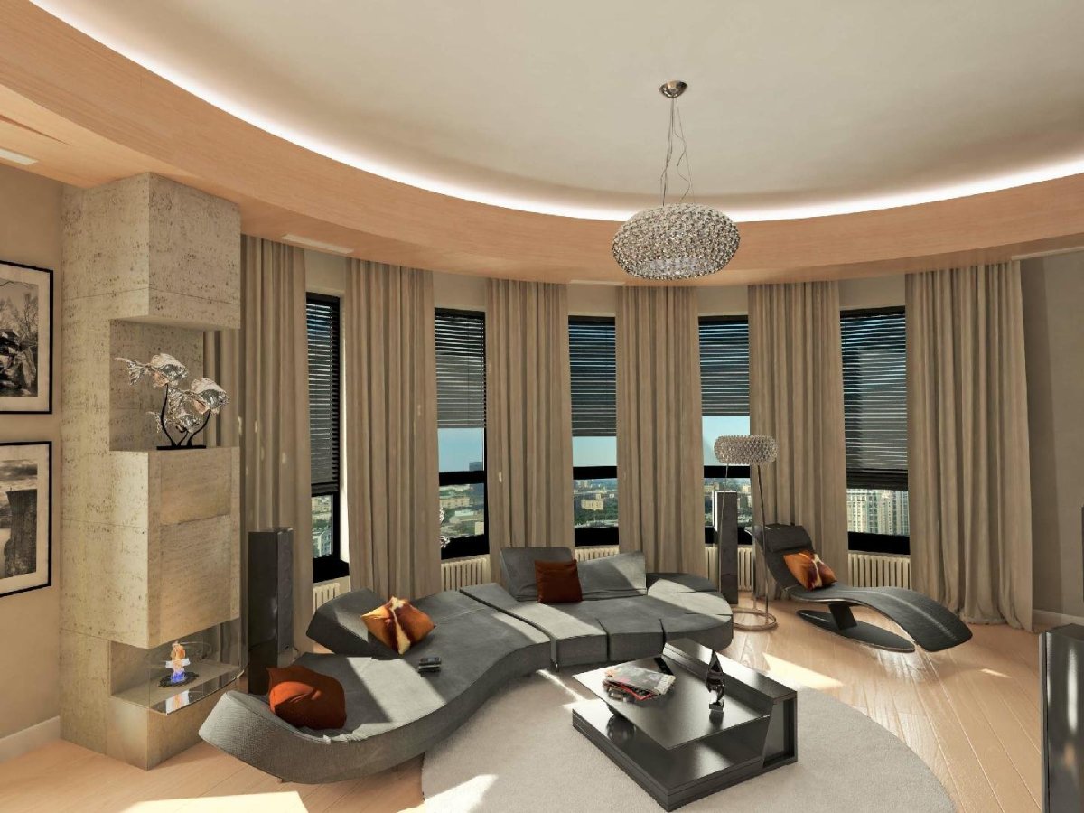 Интерьер квартиры неправильной формы