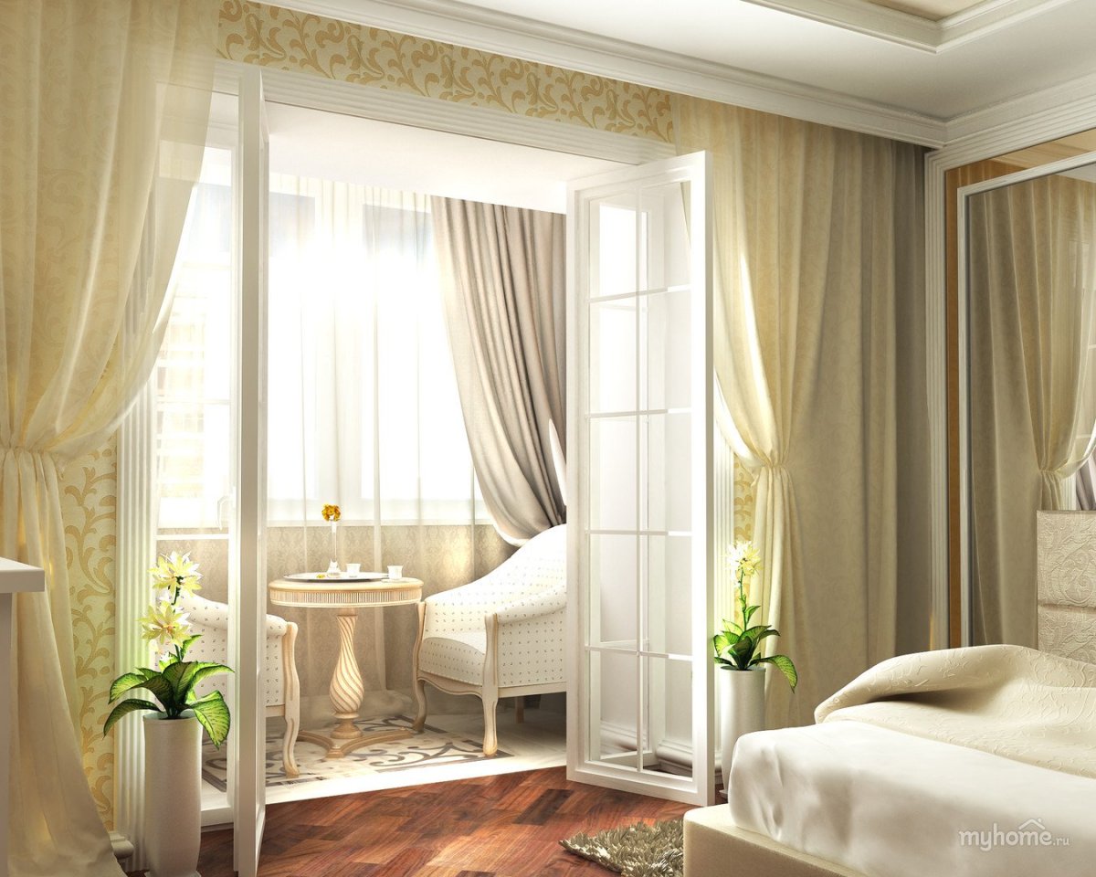 Спальня трапециевидной формы