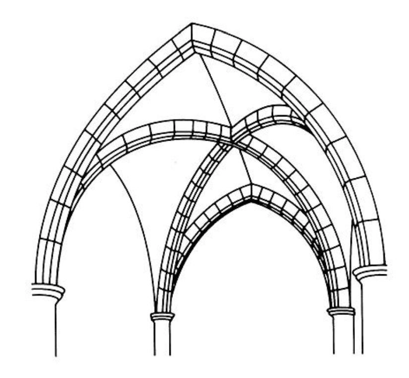 Стрельчатая арка готического собора. Стрельчатая арка в готической архитектуре. Стрельчатые арки романский стиль. Стрельчатые арки нервюры Готика в архитектуре.