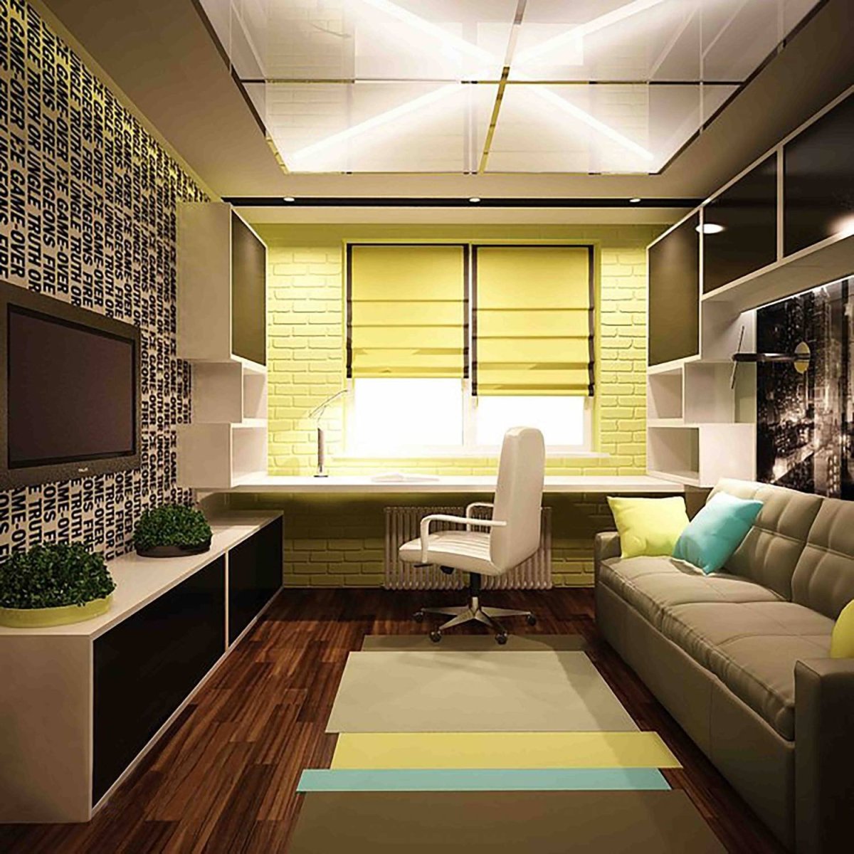 Канат в интерьере