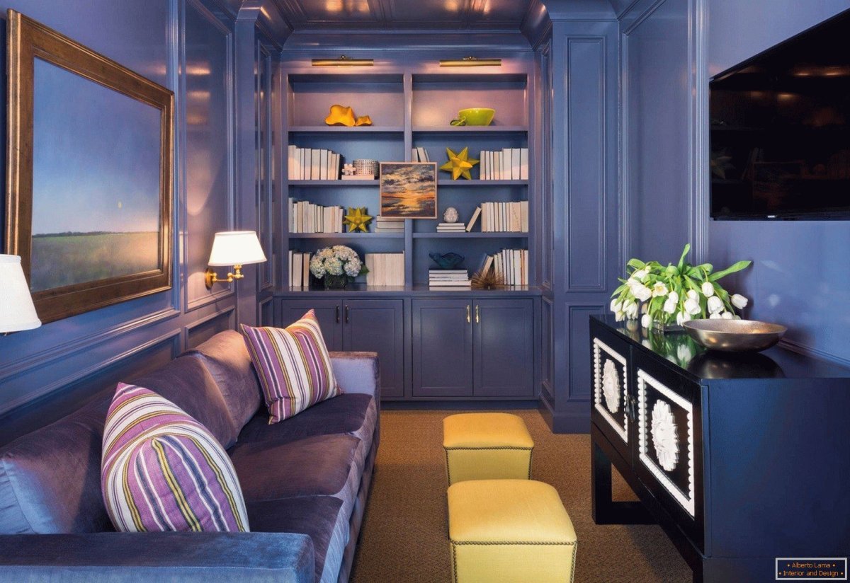 Интерьер узкой комнаты