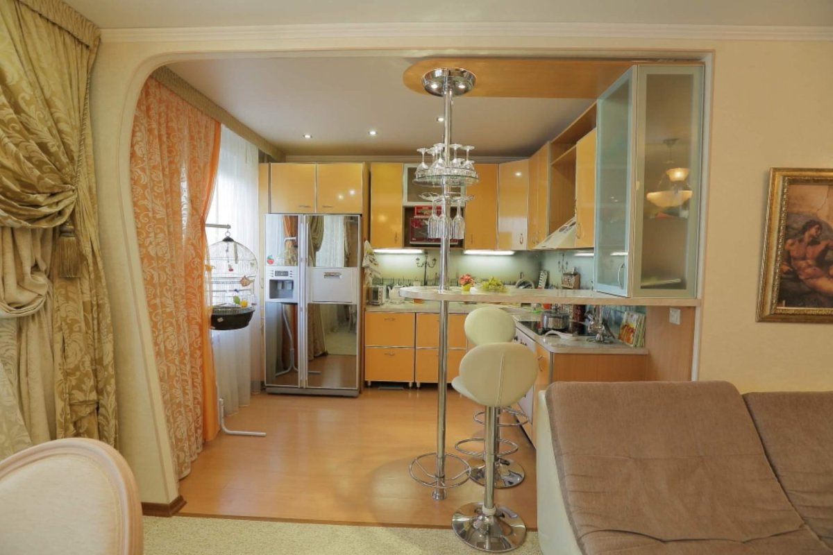 Перепланировка кухни с залом в панельном доме