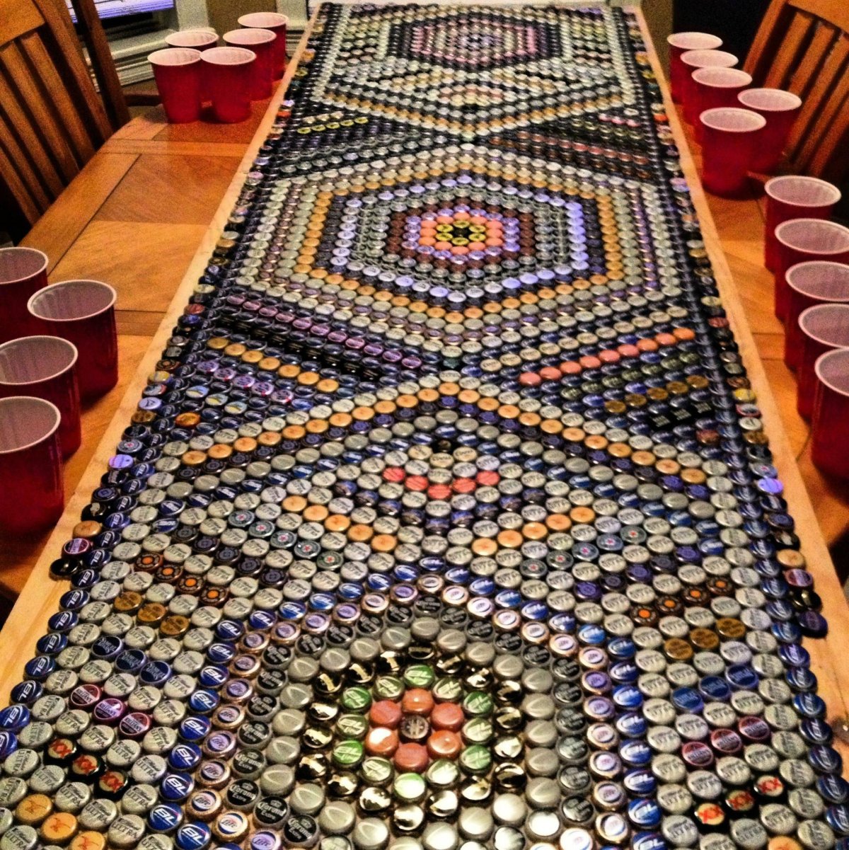 Дорожка из бутылочных крышек