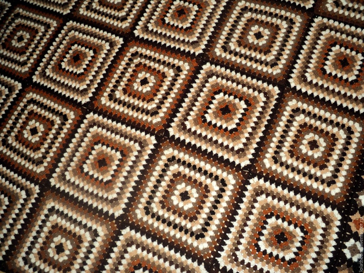 Плед Бабушкин квадрат крючком