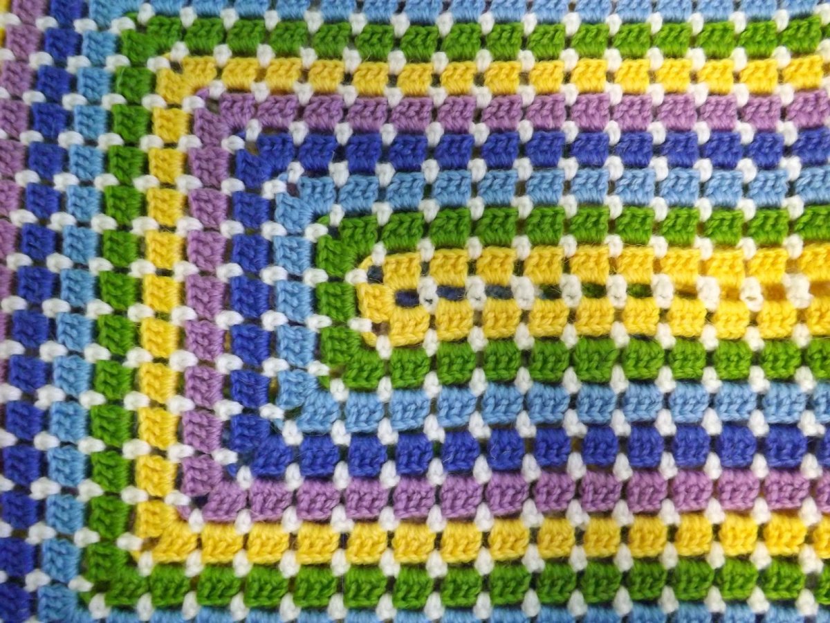 Плед Бабушкин прямоугольник крючком