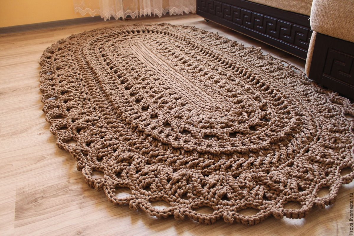 Вязаные ковры из полиэфирного шнура
