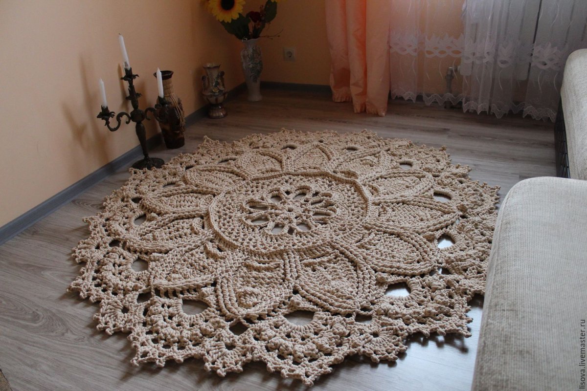 Вязаные ковры крючком