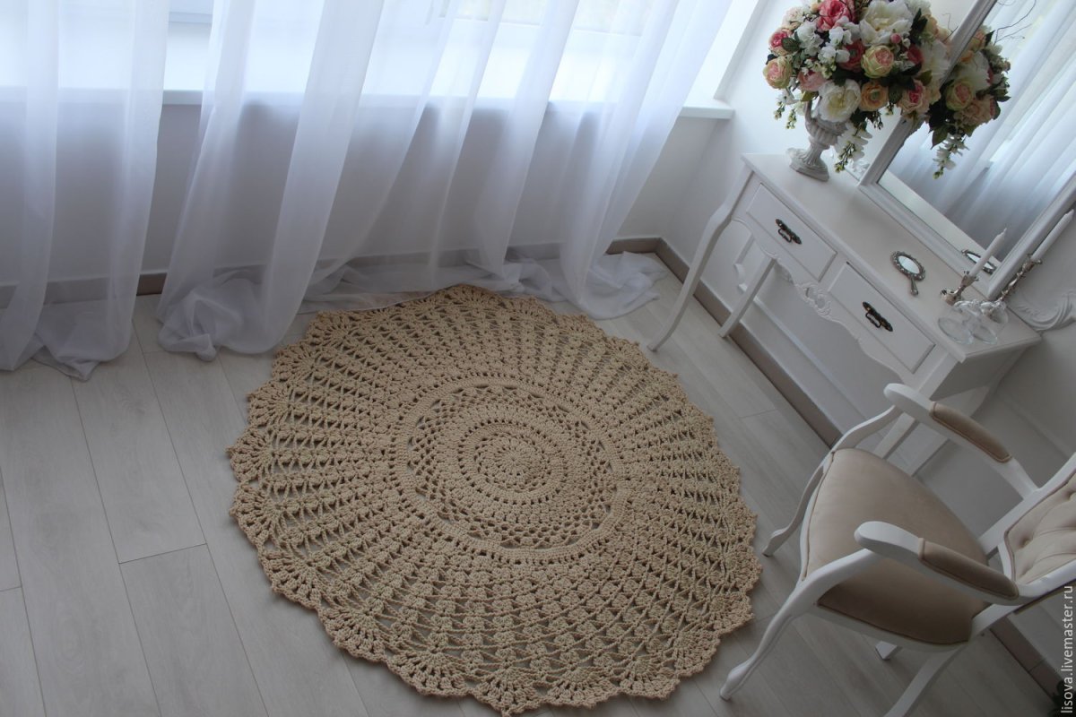 Коврик из шнура крючком