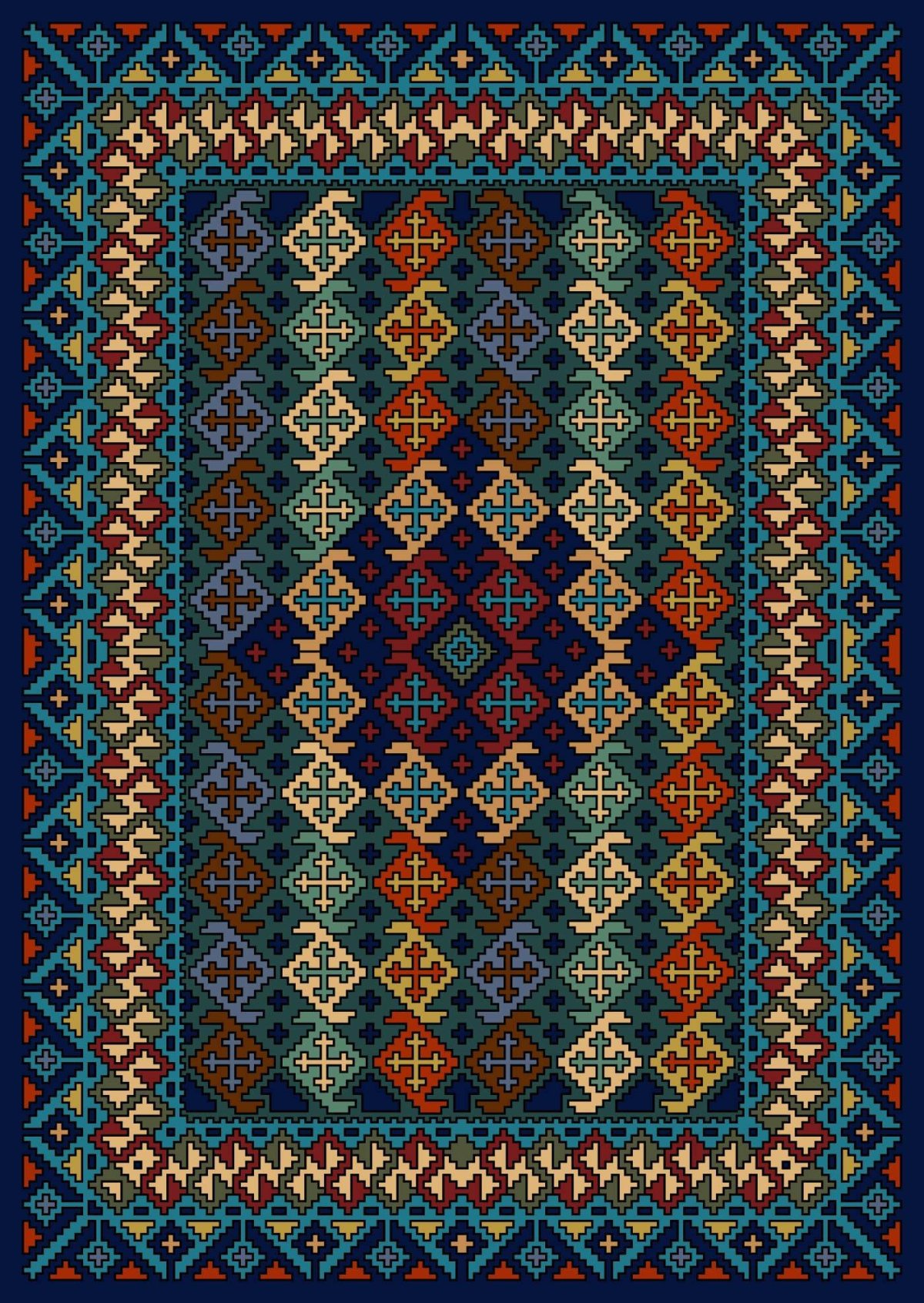 Ковровый орнамент Туркменистана