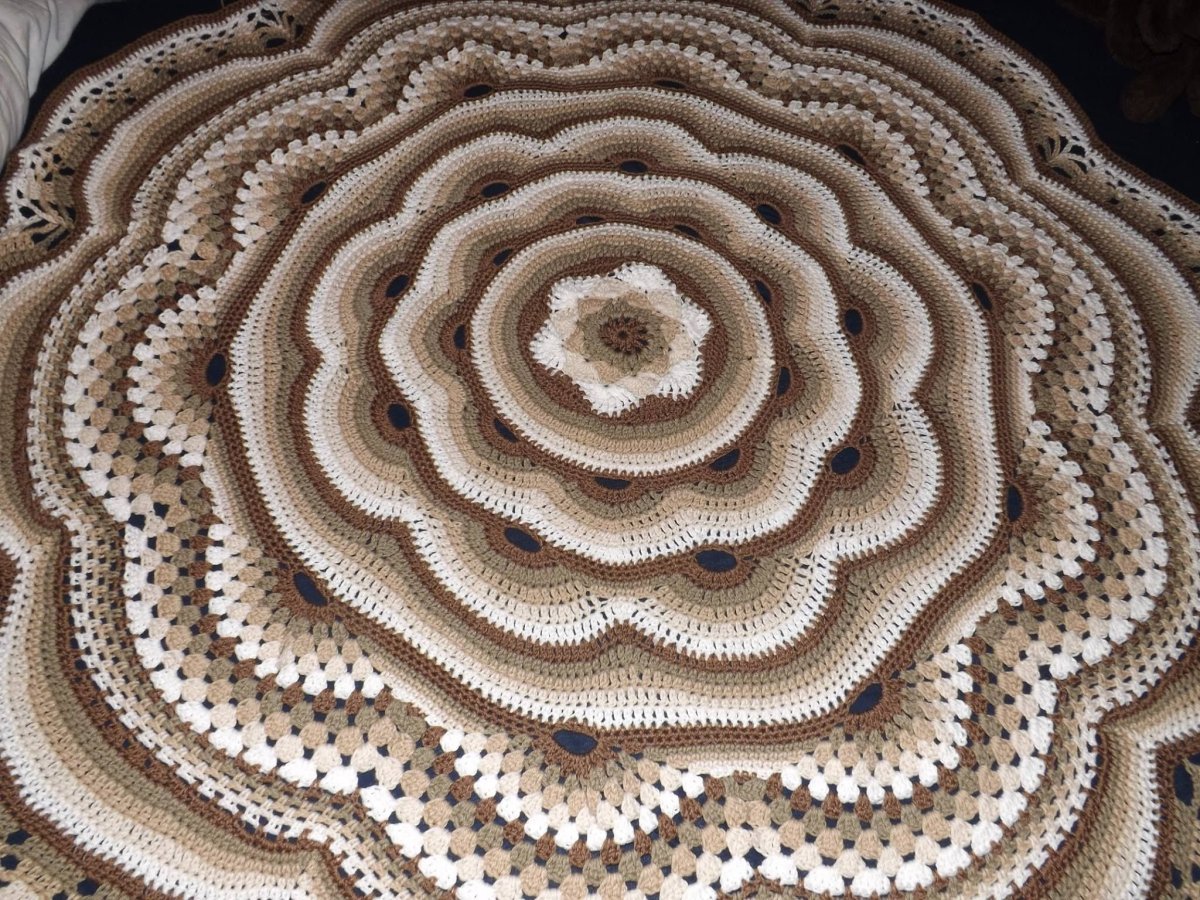 Объемный коврик крючком