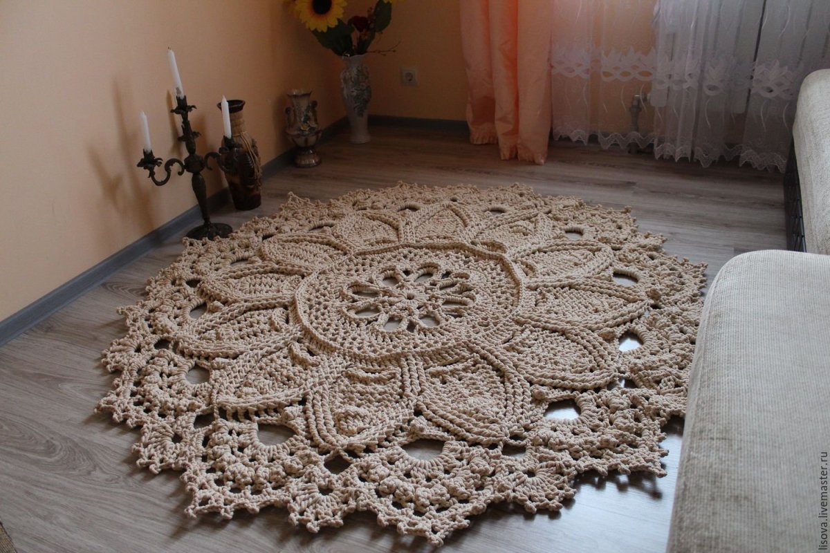 Вязаные ковры крючком