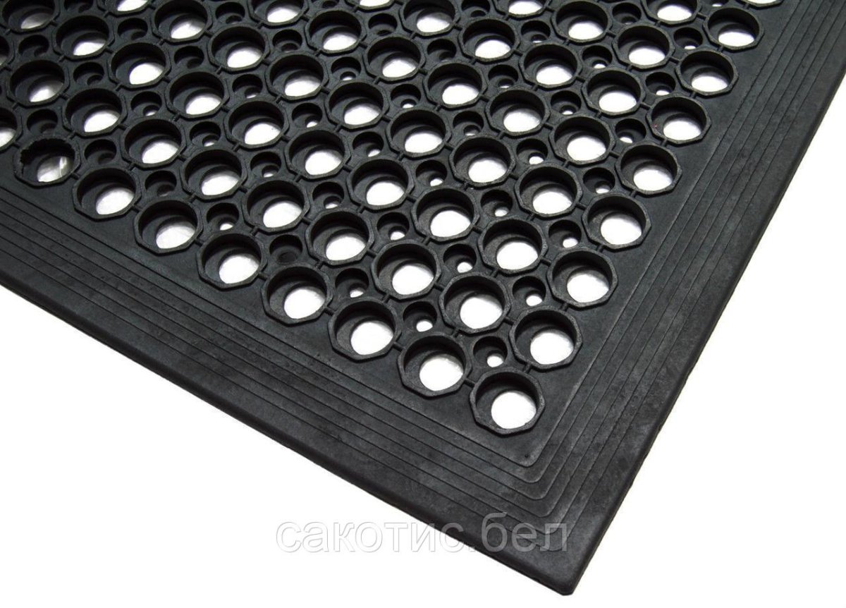 Коврик резиновый ячеистый грязезащитный 90x150