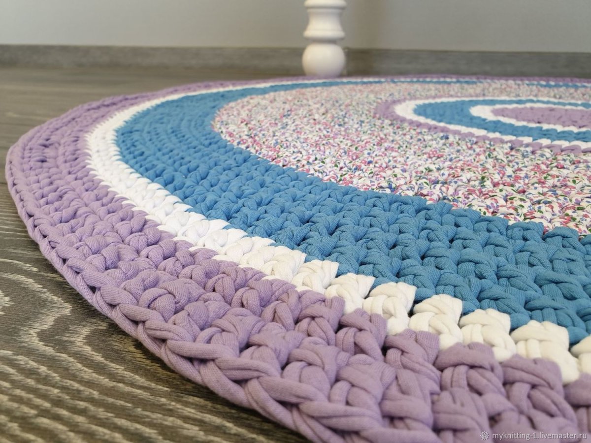 Коврик из трикотажной пряжи крючком