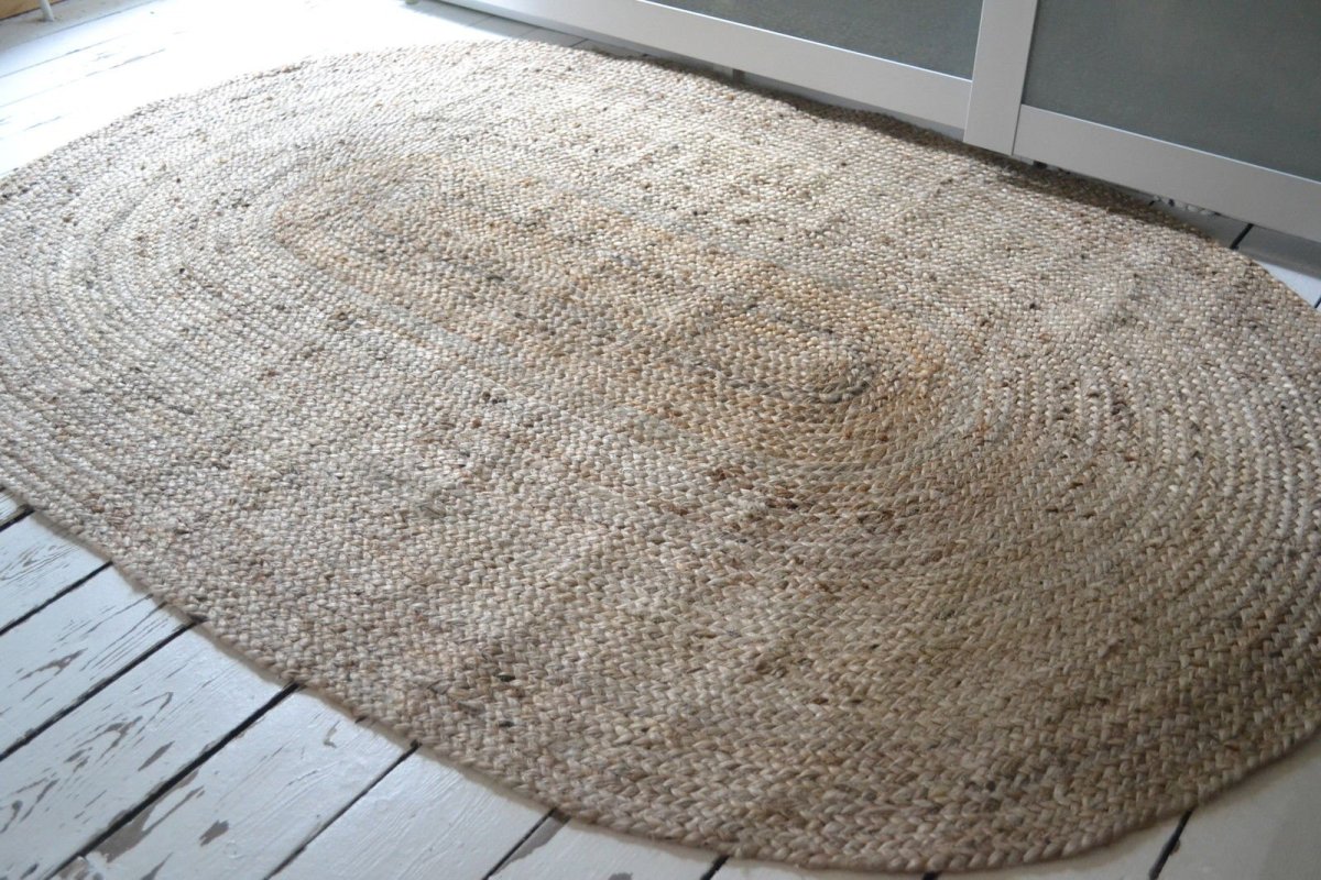 Ковер круглый рогожка