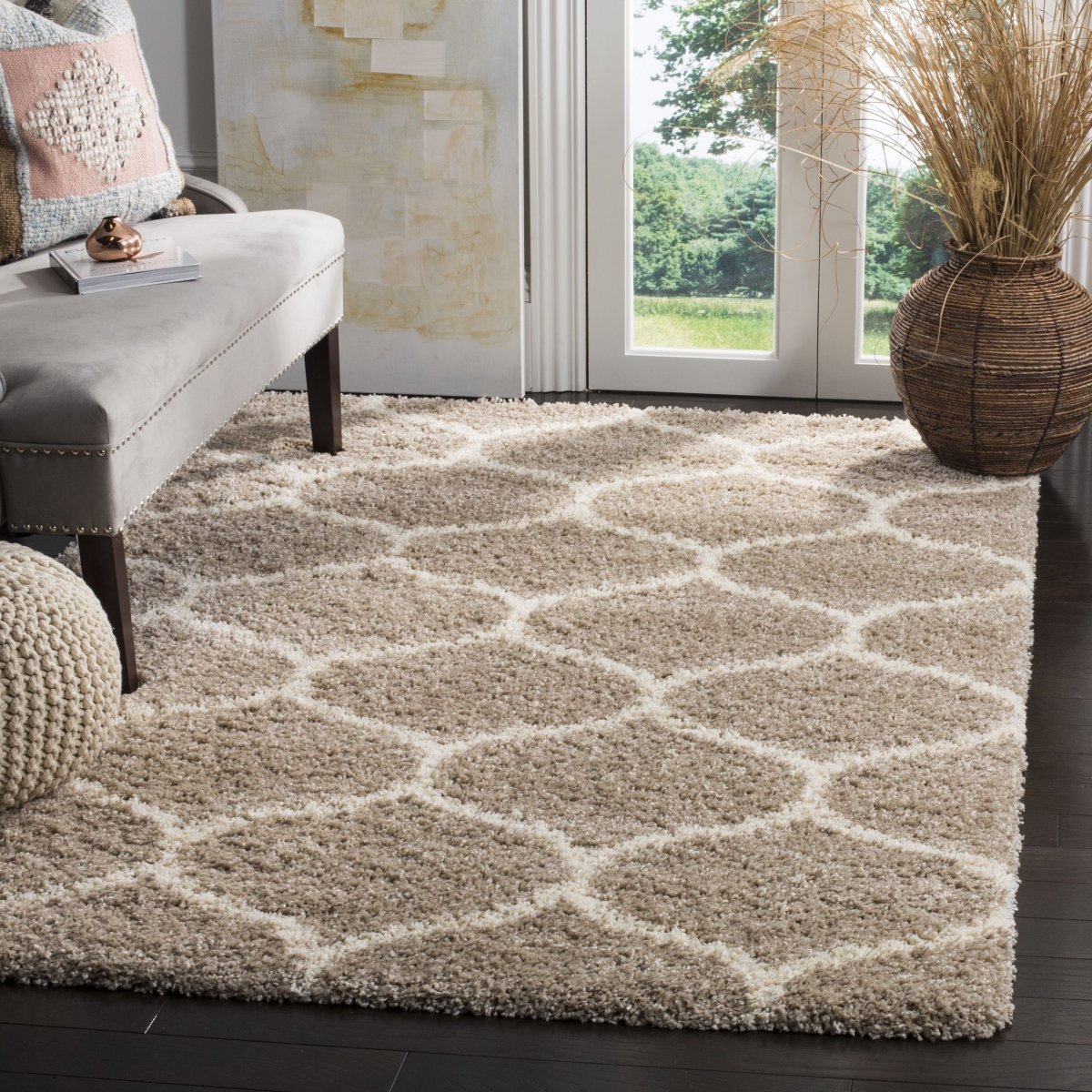 Montreal Shag Rug - Beige/Ivory - (2'3"x9') - Safavieh