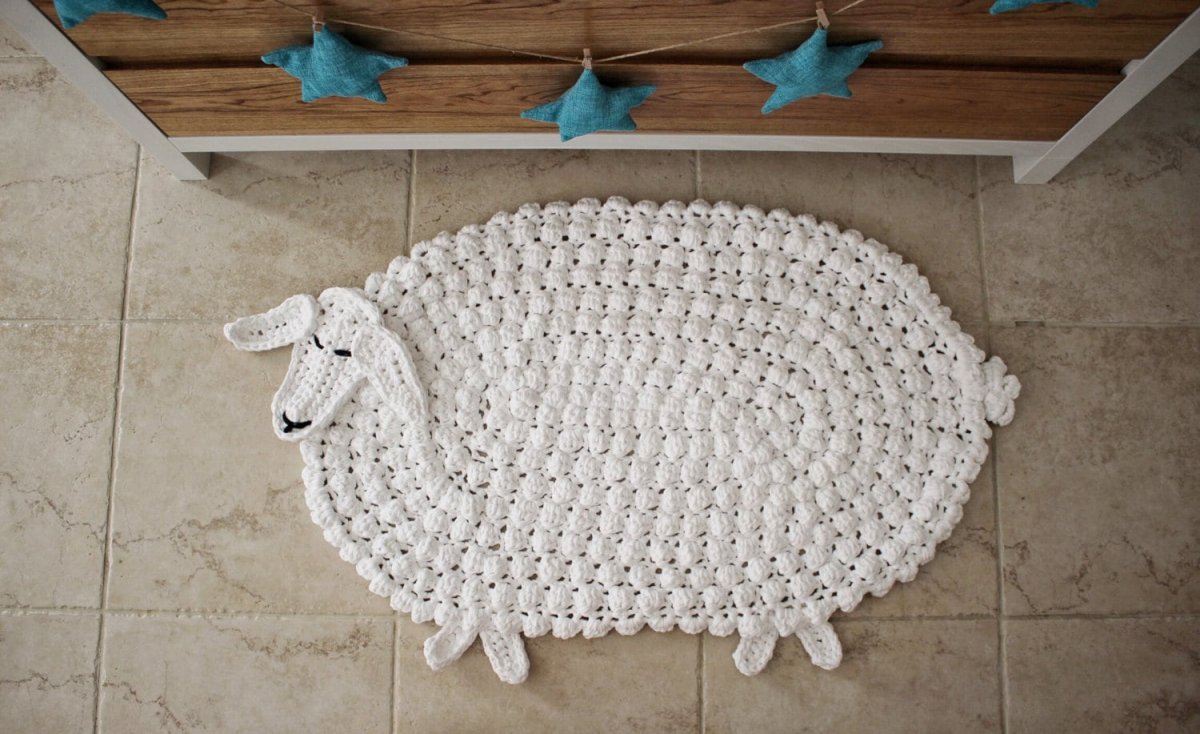 Коврик крючком животные