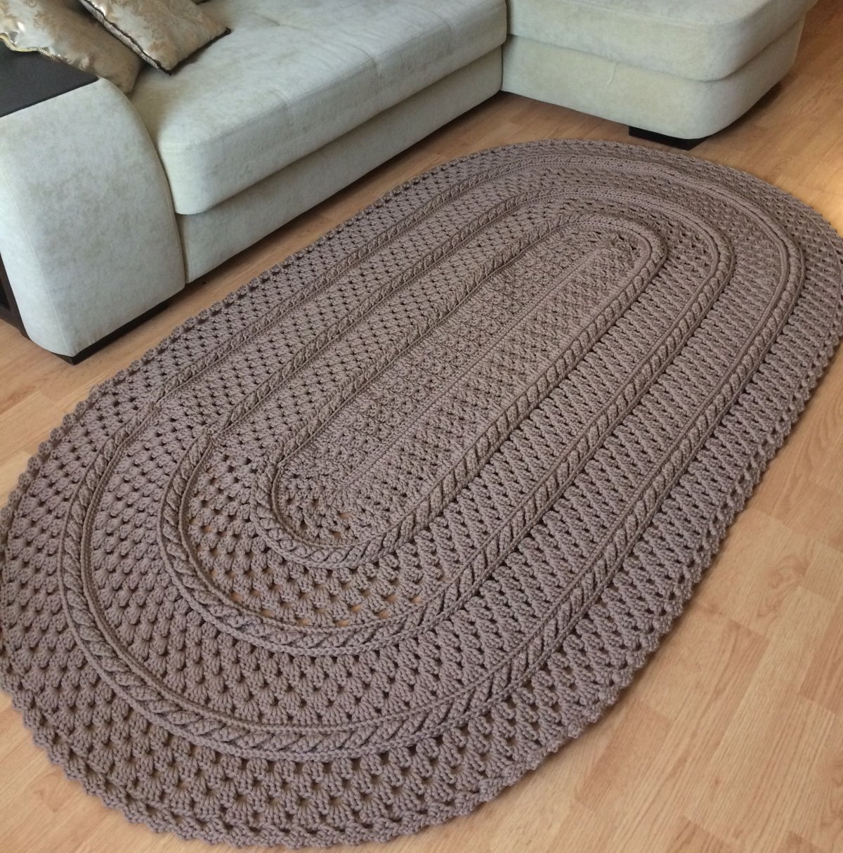 Вязаные ковры крючком