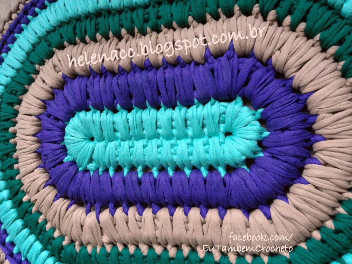 Коврики из пряжи спагетти