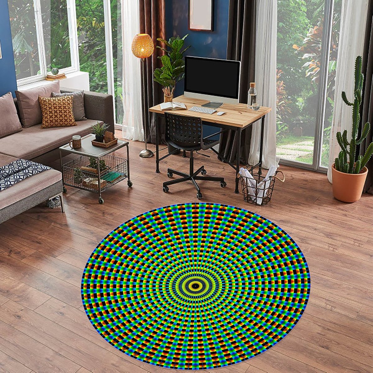 Коврик круглый зеленый