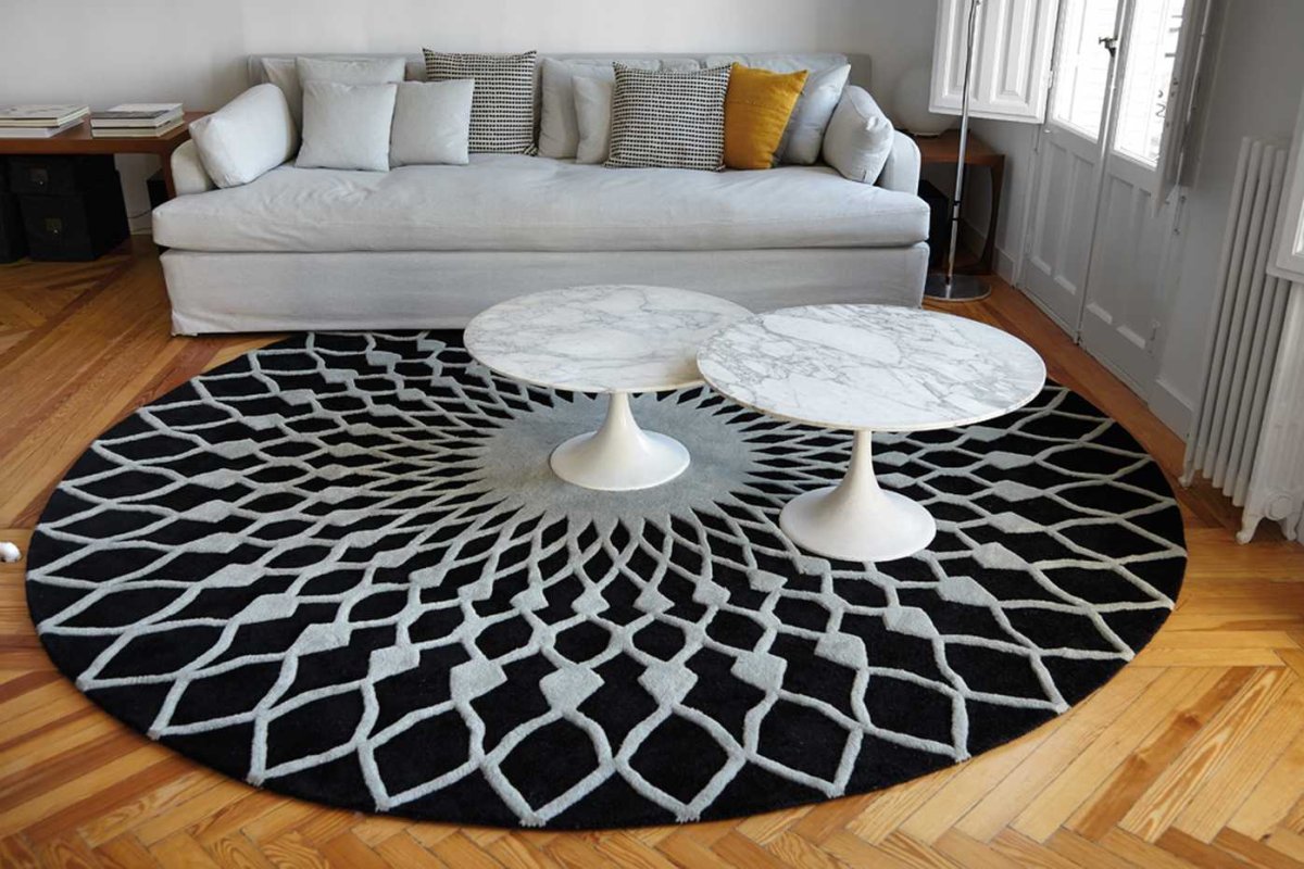 Круглый ковер в интерьере