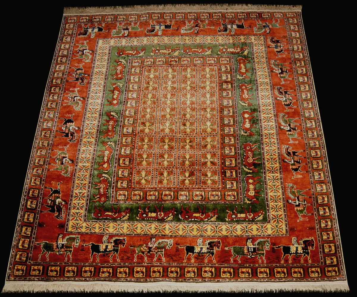 Пазырыкский ковер в Эрмитаже