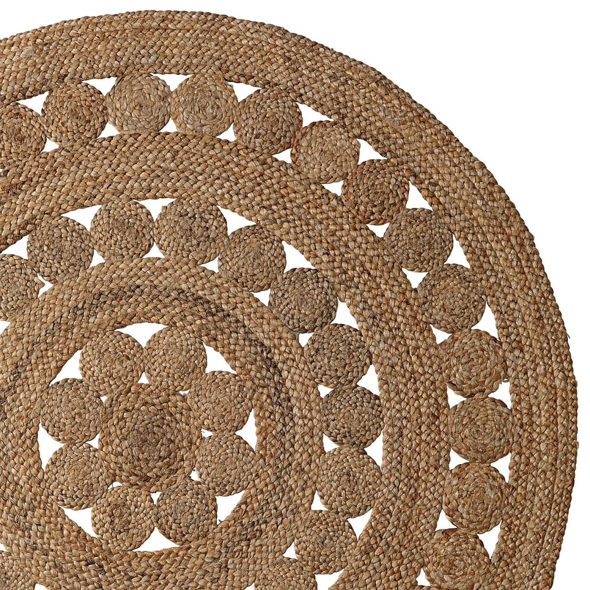 Круглые плетеные коврики