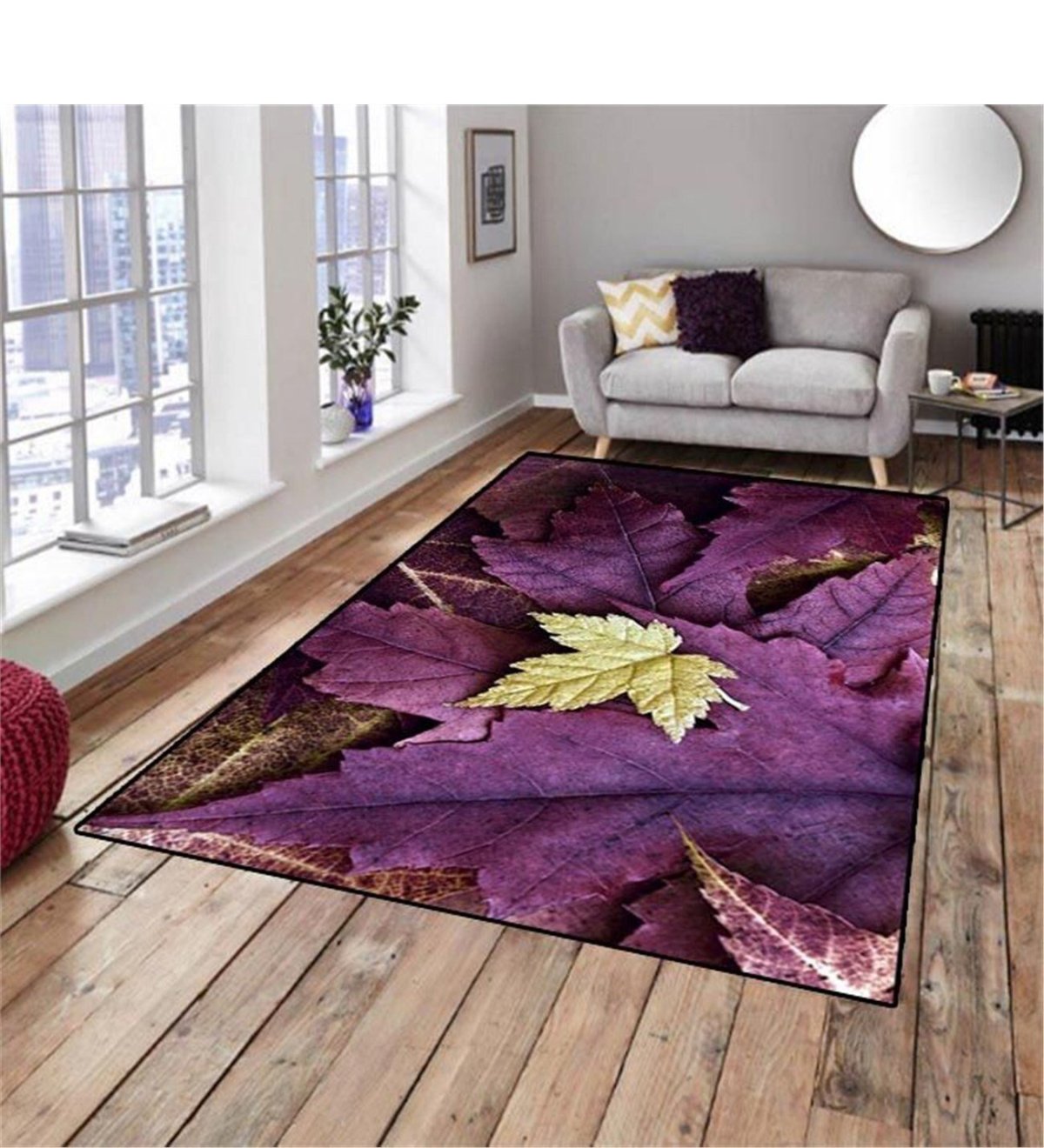 Сиреневый ковер в интерьере