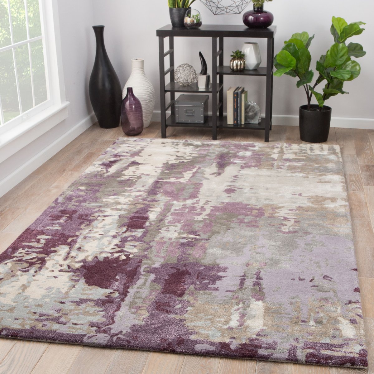 Jaipur ges09 Genesis Matcha Gray/Purple Rugs Purple area