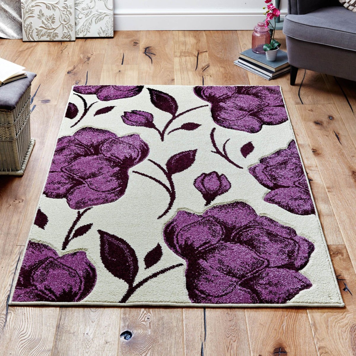 Сиреневые ковры на пол