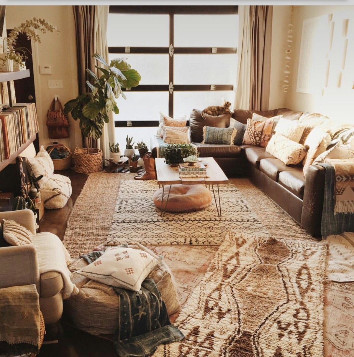 Ковры в интерьере бохо стиль