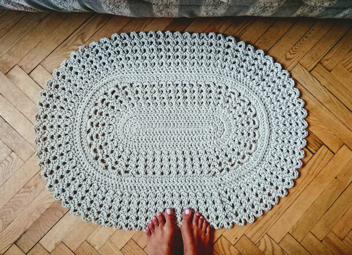 Коврик из полипропилена крючком