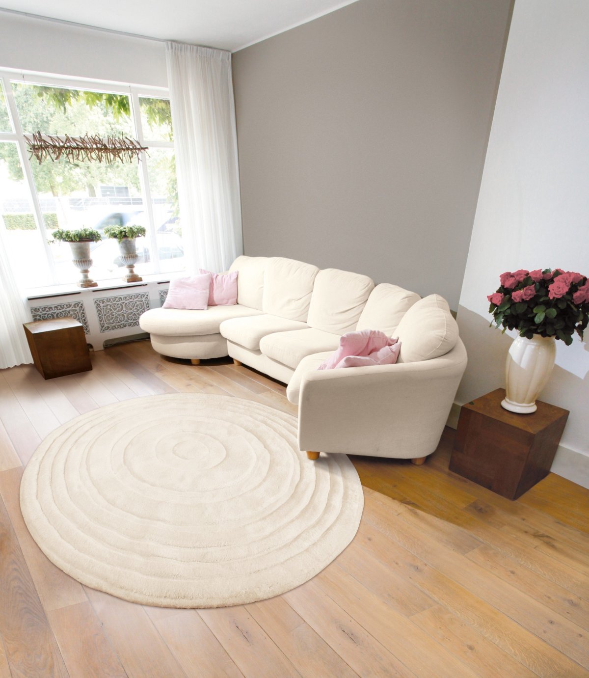 Круглый ковер в интерьере