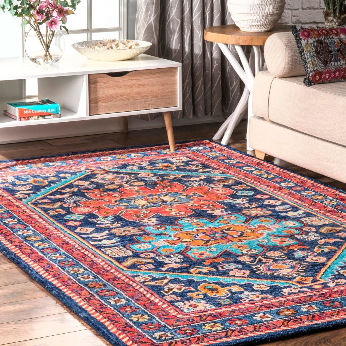 Ковер 2 380х1400 мм NULOOM Dot Aztec indian Rug