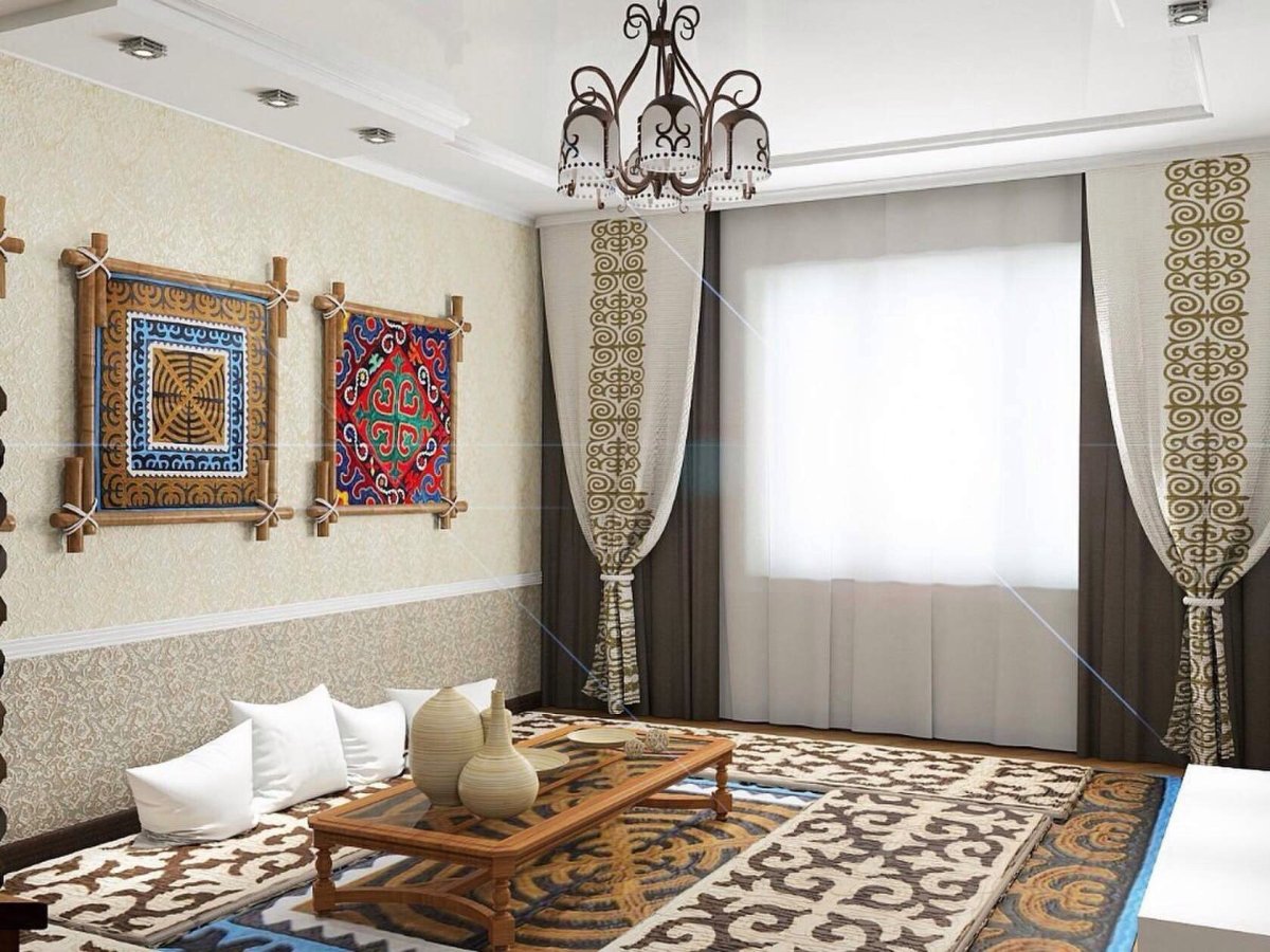 Гостиная в казахском стиле