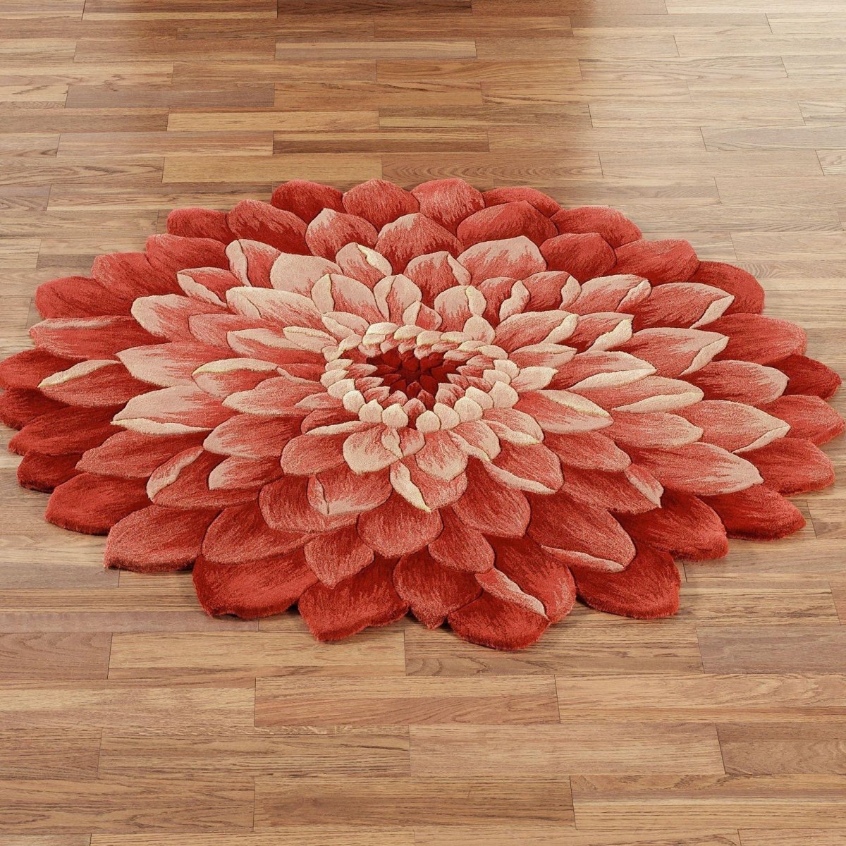 Коврик из тканевых цветов