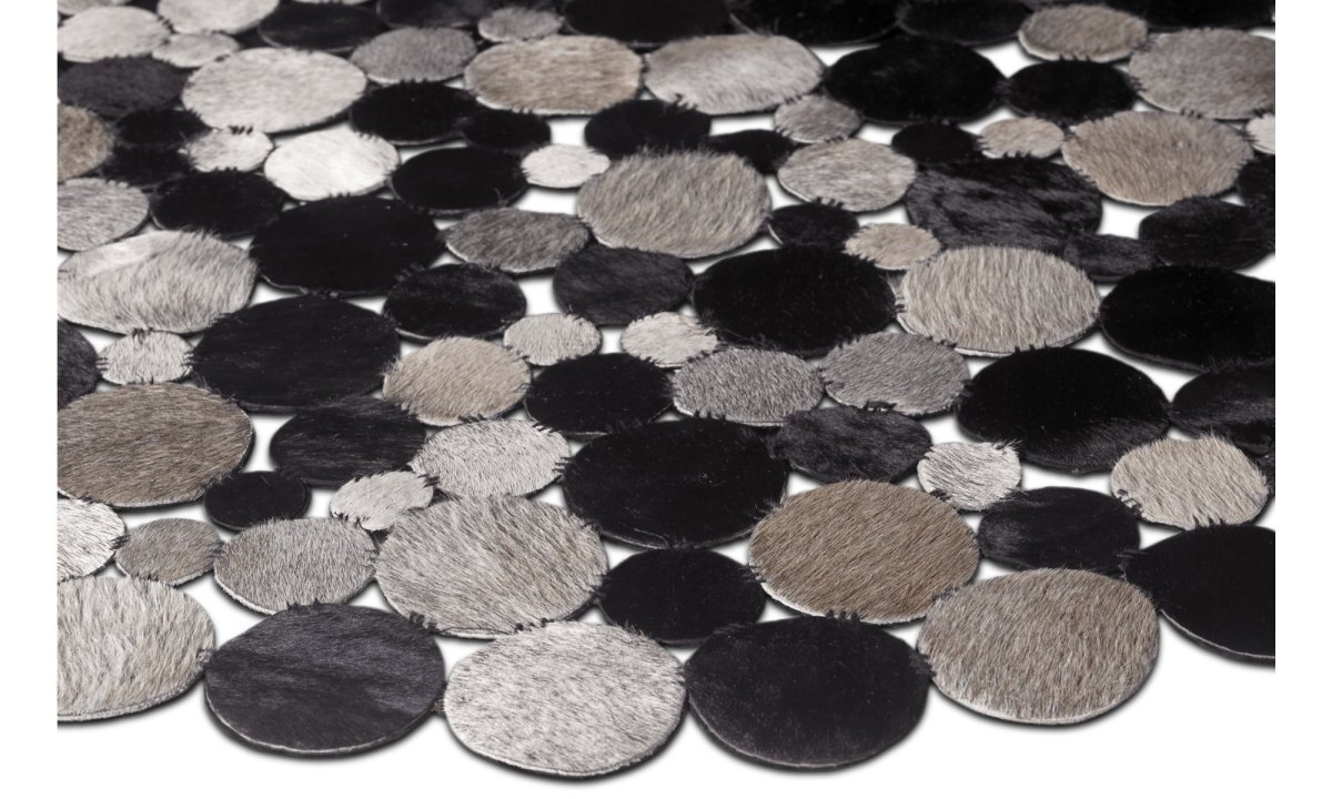 Кожаный ковер круглый