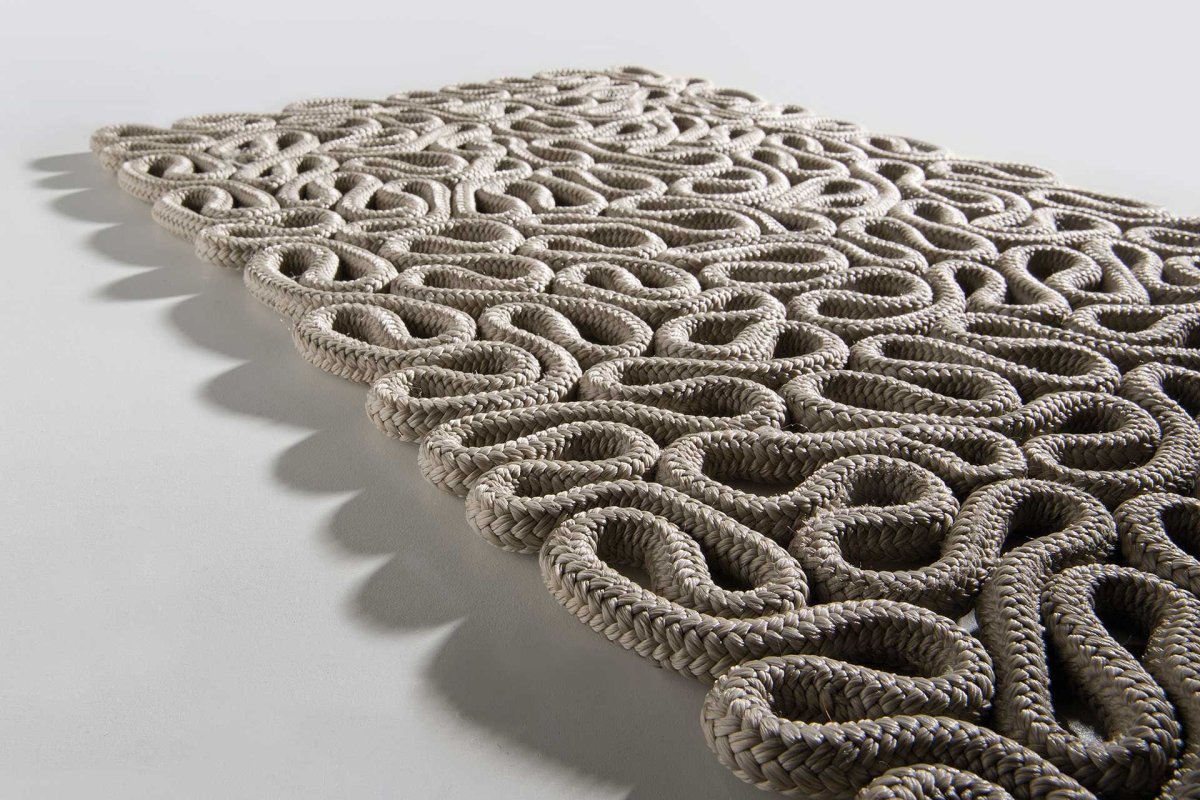 Покрывало из каната крючком