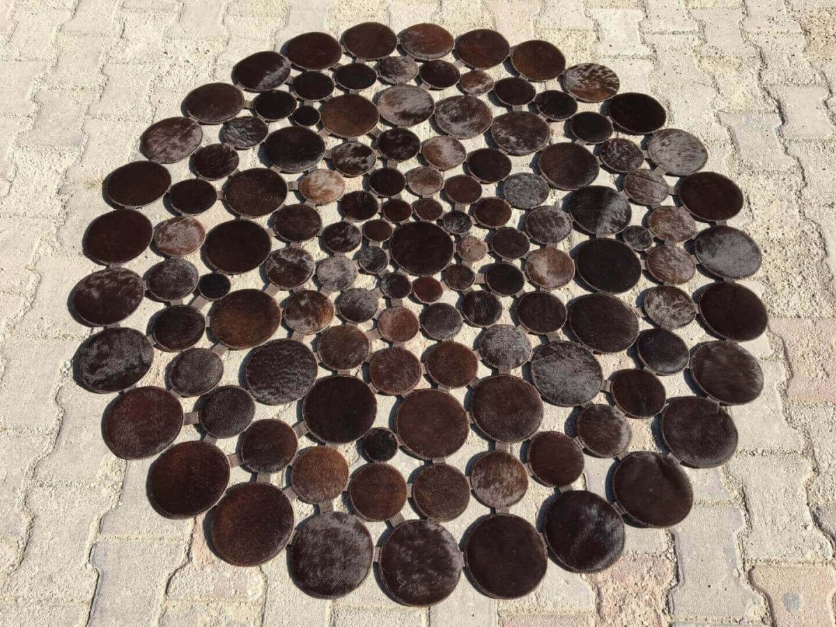 Коврик из старой дубленки