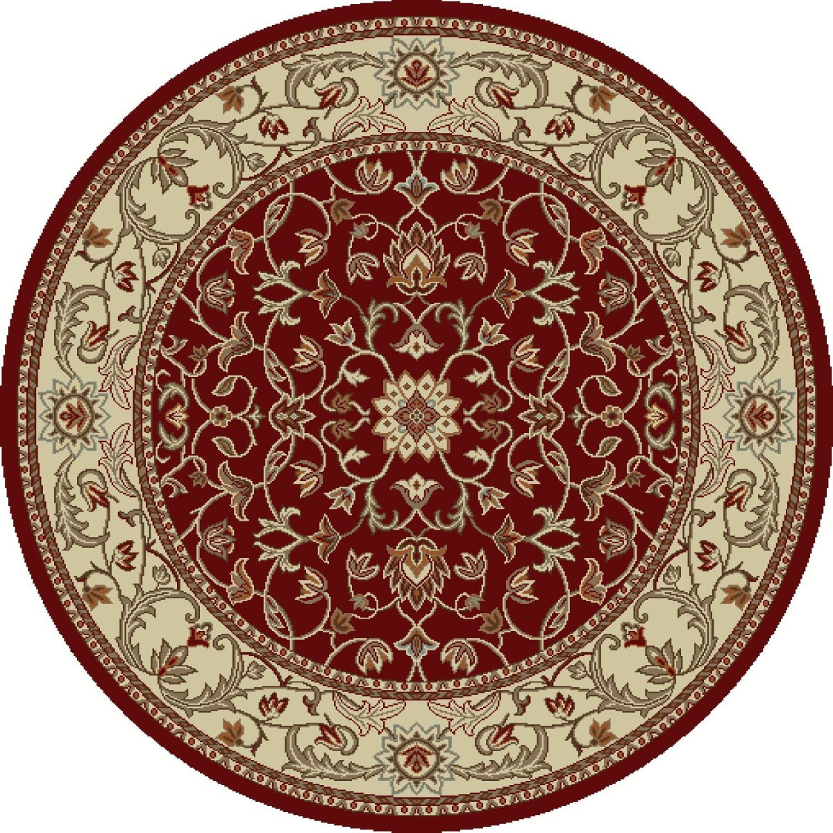 Красивые ковры круглый красный