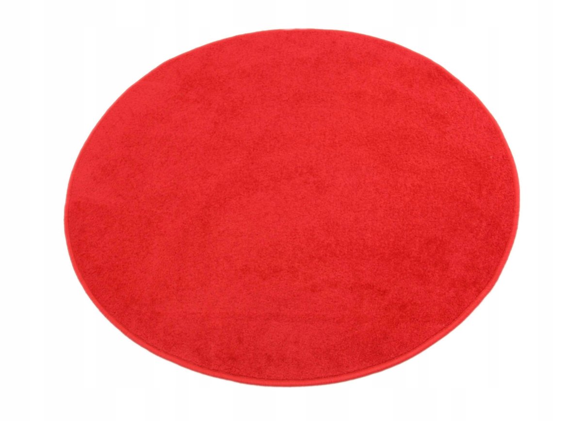 Красный круглый ковер