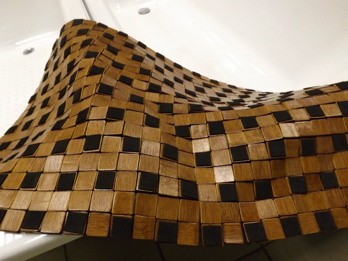 Коврик из бамбука для ванной