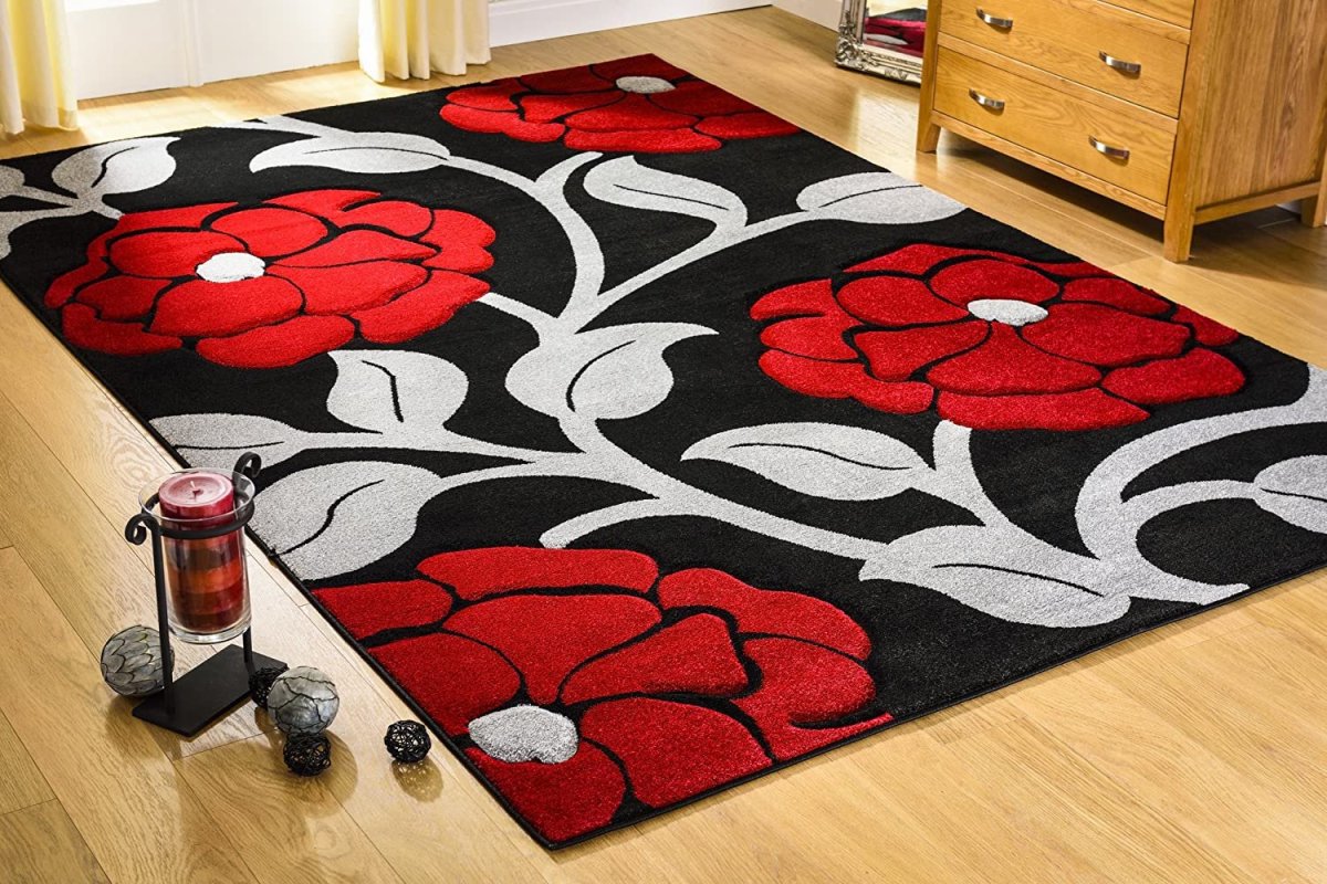 Ковер красно черный
