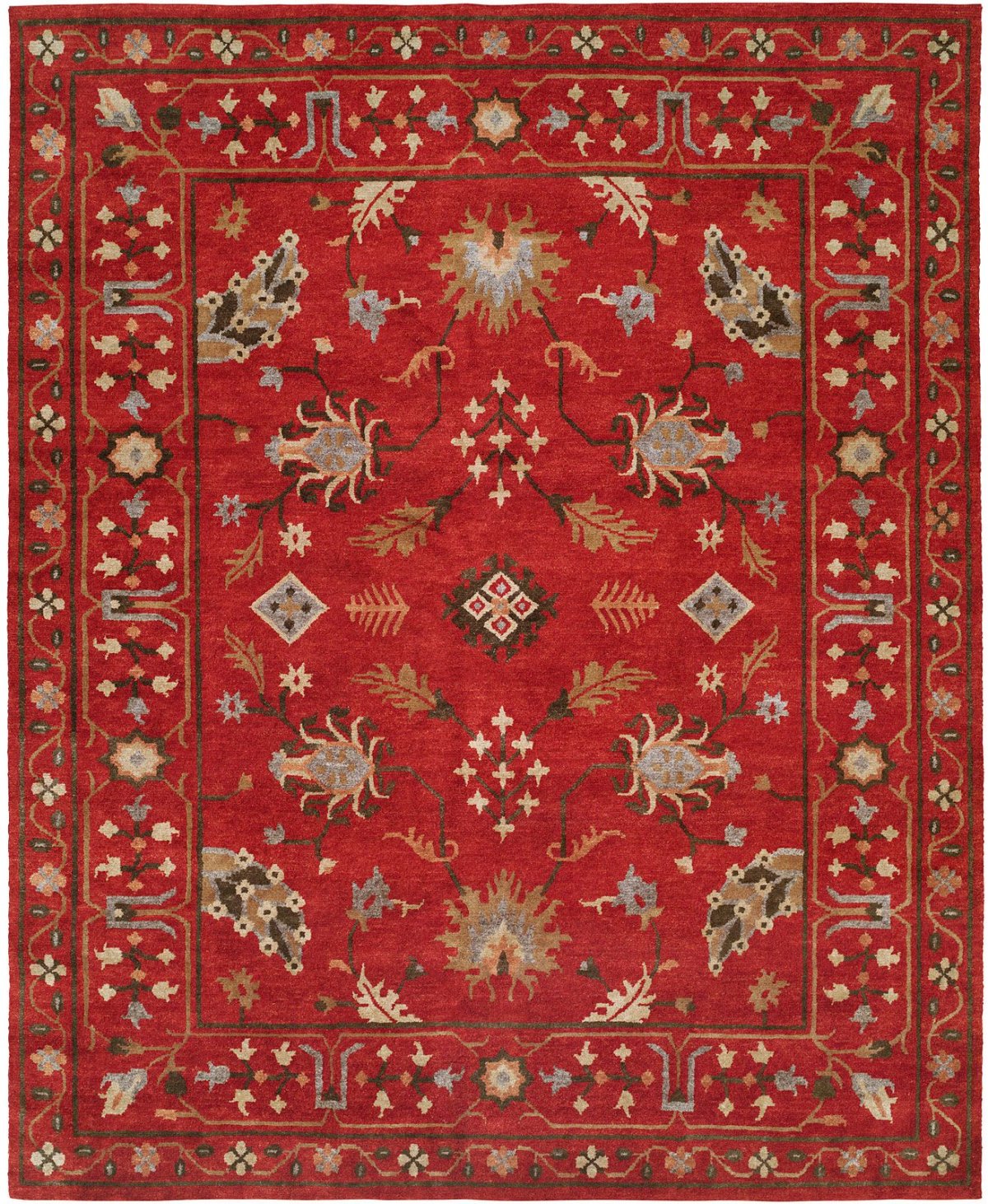 Японский ковер красный